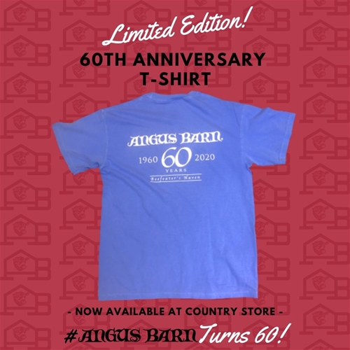 T-Shirt - Angus Barn 60th Anniversary Logo 